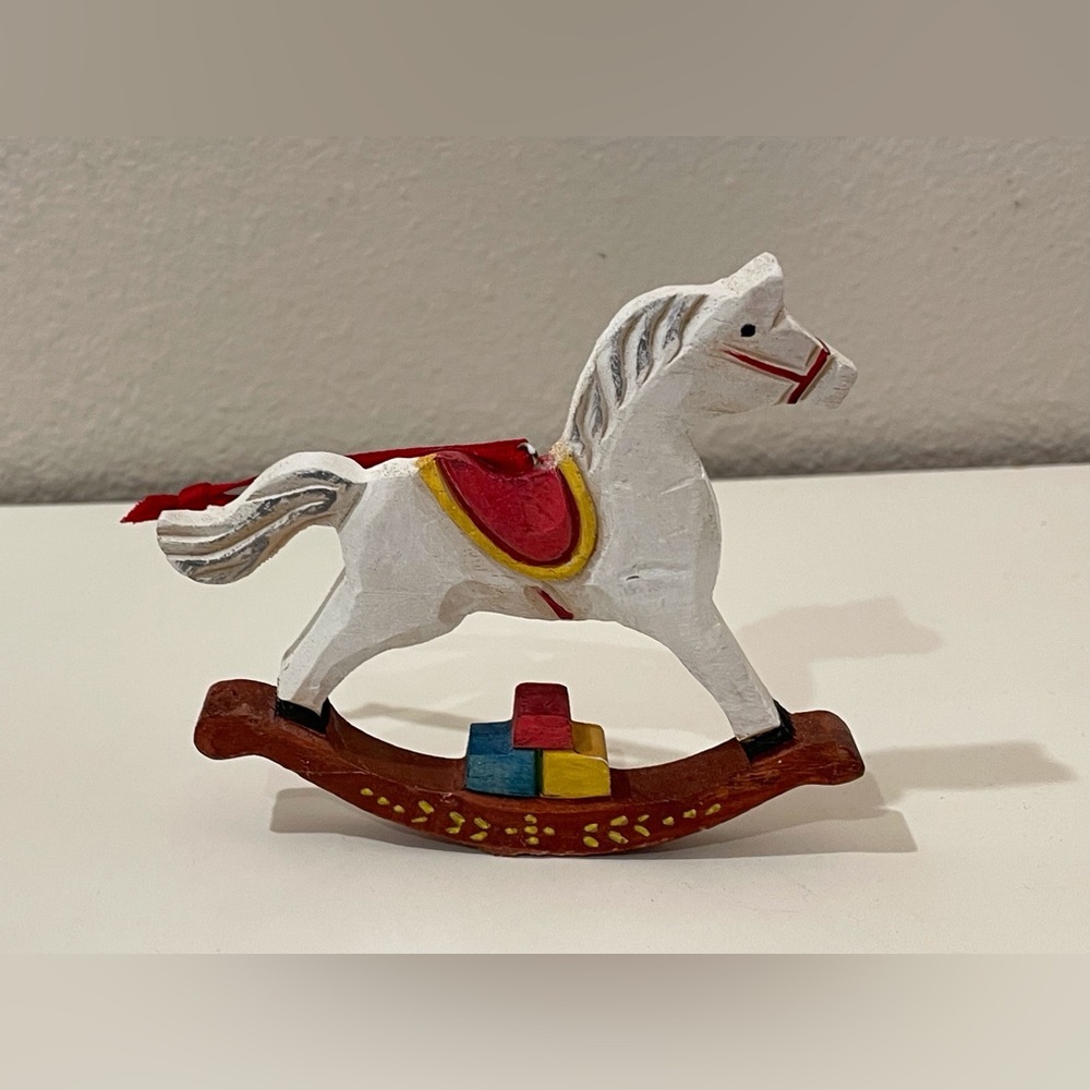 Vintage Christmas‎ Ornaments Wooden Horse